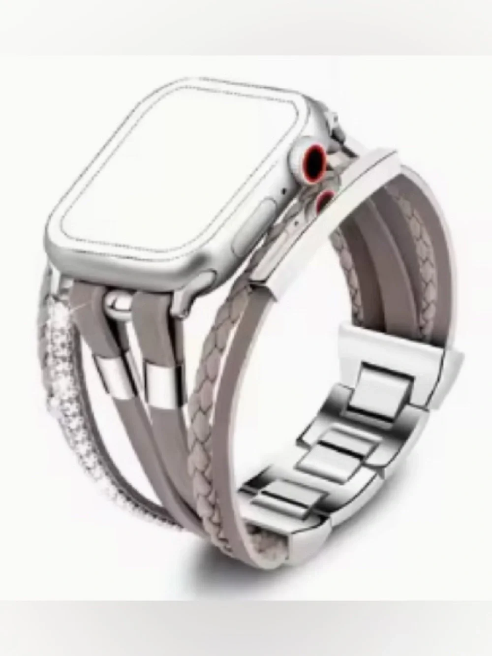 Boho-style wrap leather bracelet band for the Apple Watch NWT